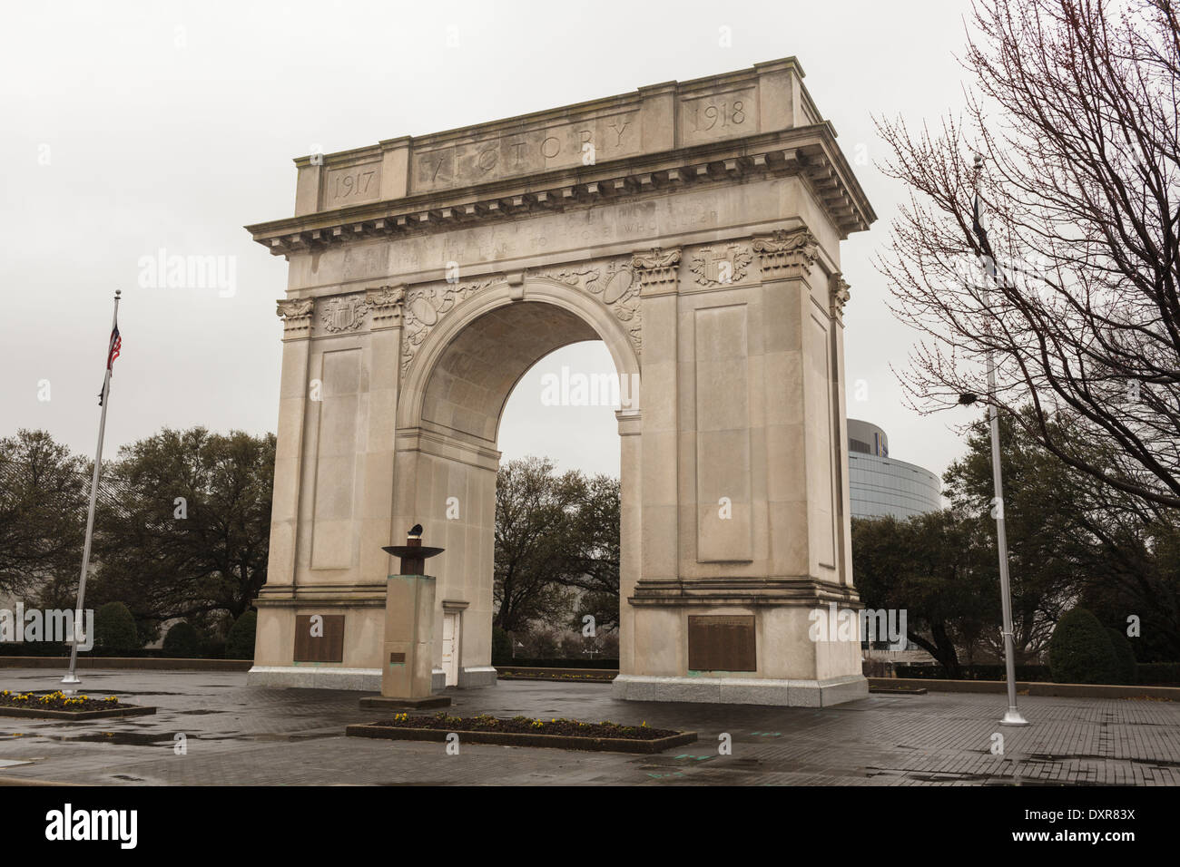 Ersten Weltkrieg Sieg Arch, Newport News, Virginia. Stockfoto