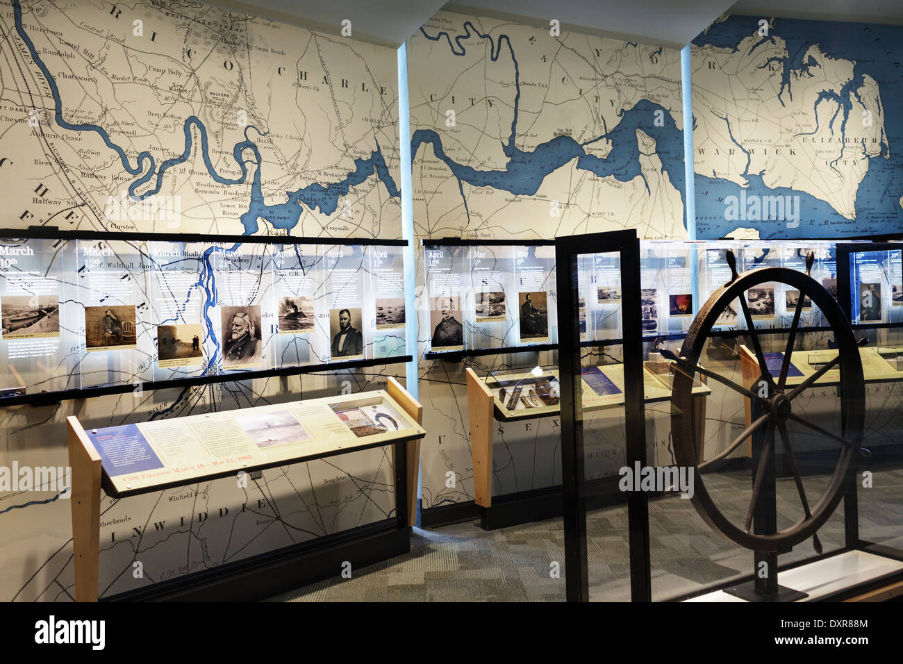 Im Inneren der Mariners' Museum, Newport News, Virginia. Stockfoto