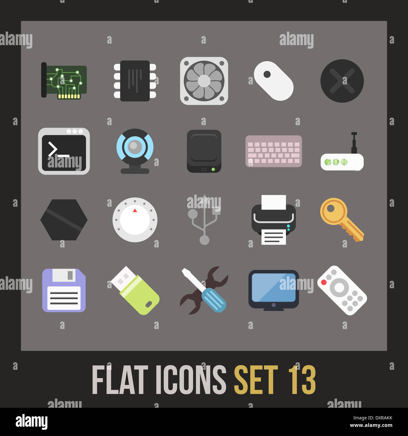Flache Icons set 13 Stockfoto