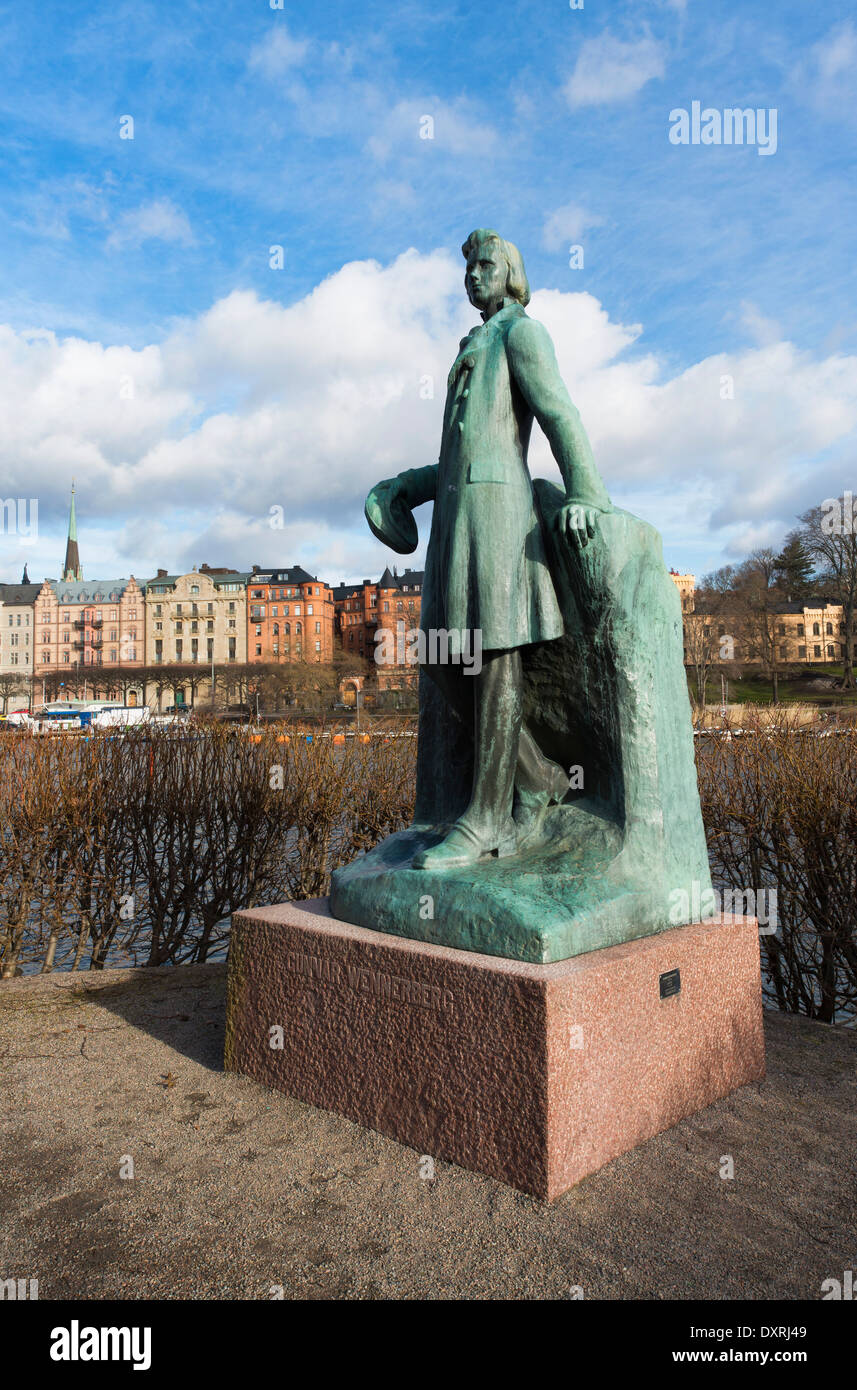 Statue von Gunnar Wennerberg in Stockholm, Schweden Stockfoto