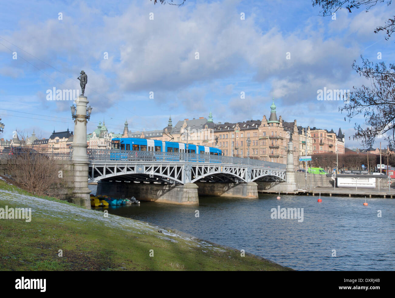 Morgenspaziergang auf Galarvarvsvagen, Stockholm Schweden Stockfoto