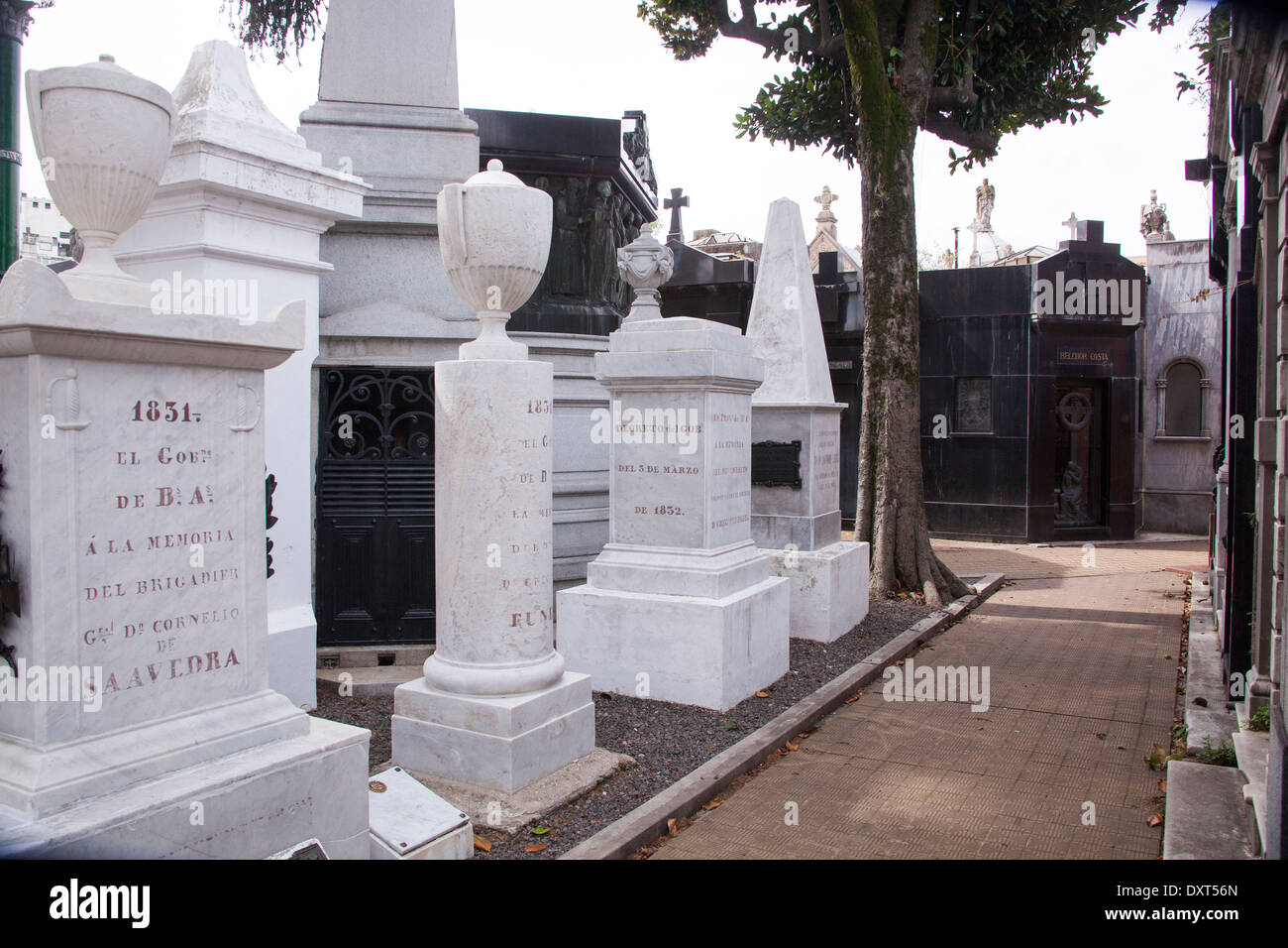 Friedhof La Recoleta in Buenos Aires, Argentinien. Stockfoto