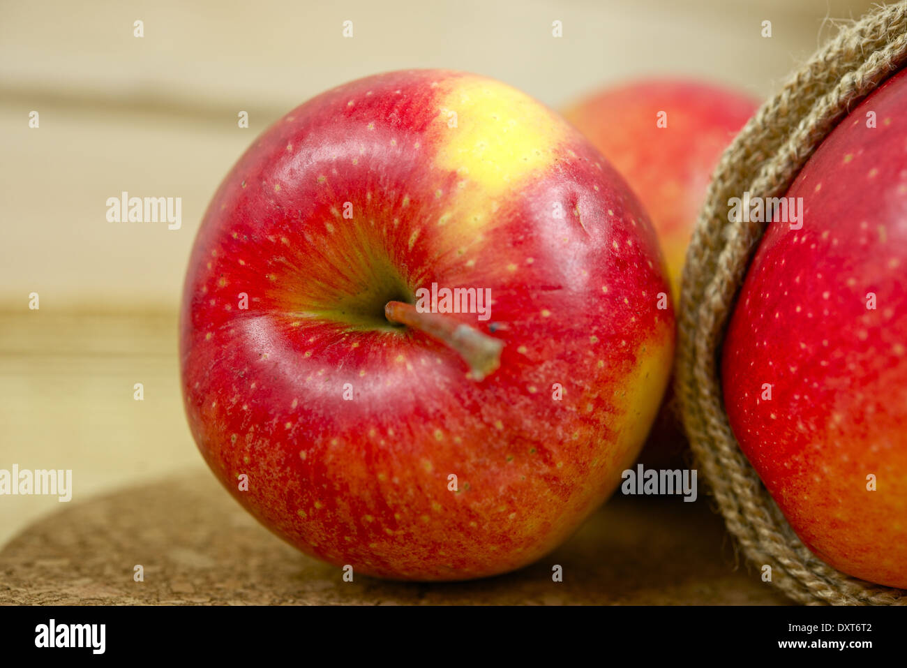 Frische rote Äpfel. Obst-Sammlung. Stockfoto