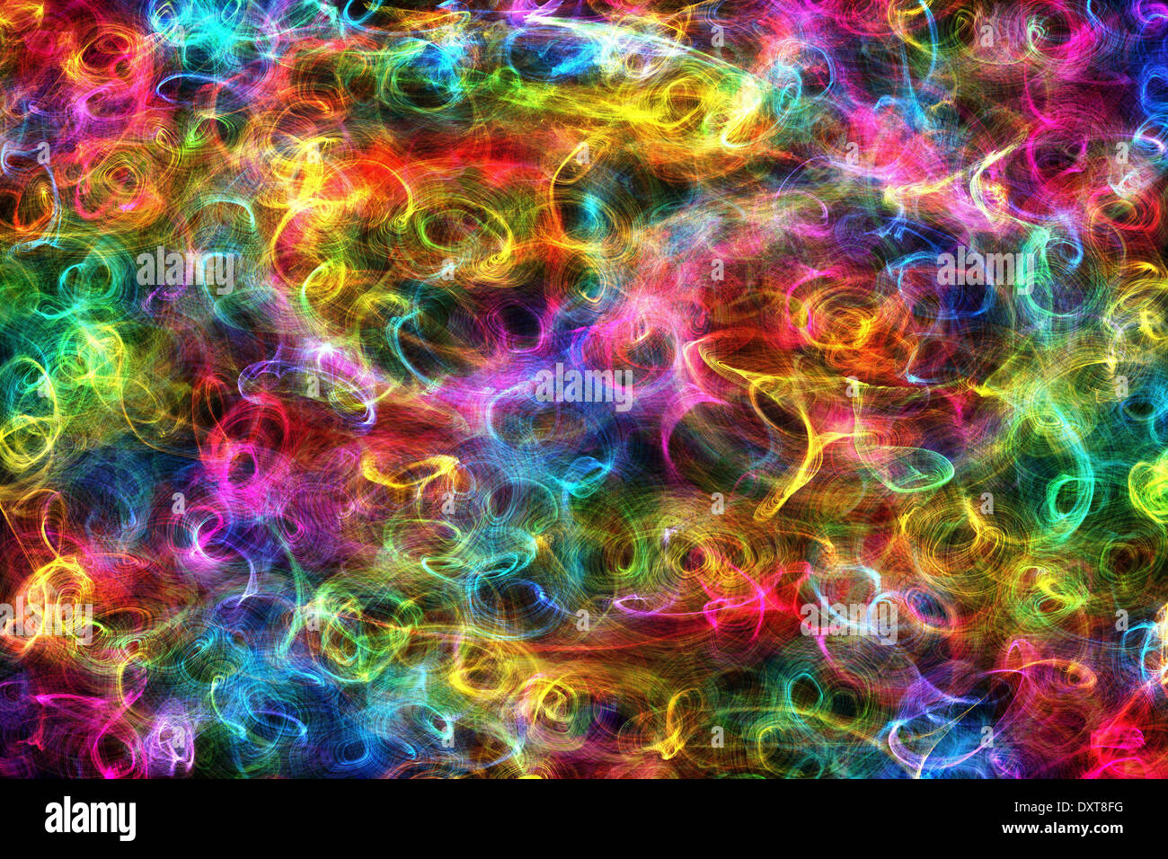 Bunte abstrakte Rauch / Feuer Hintergrund Illustration. Stockfoto