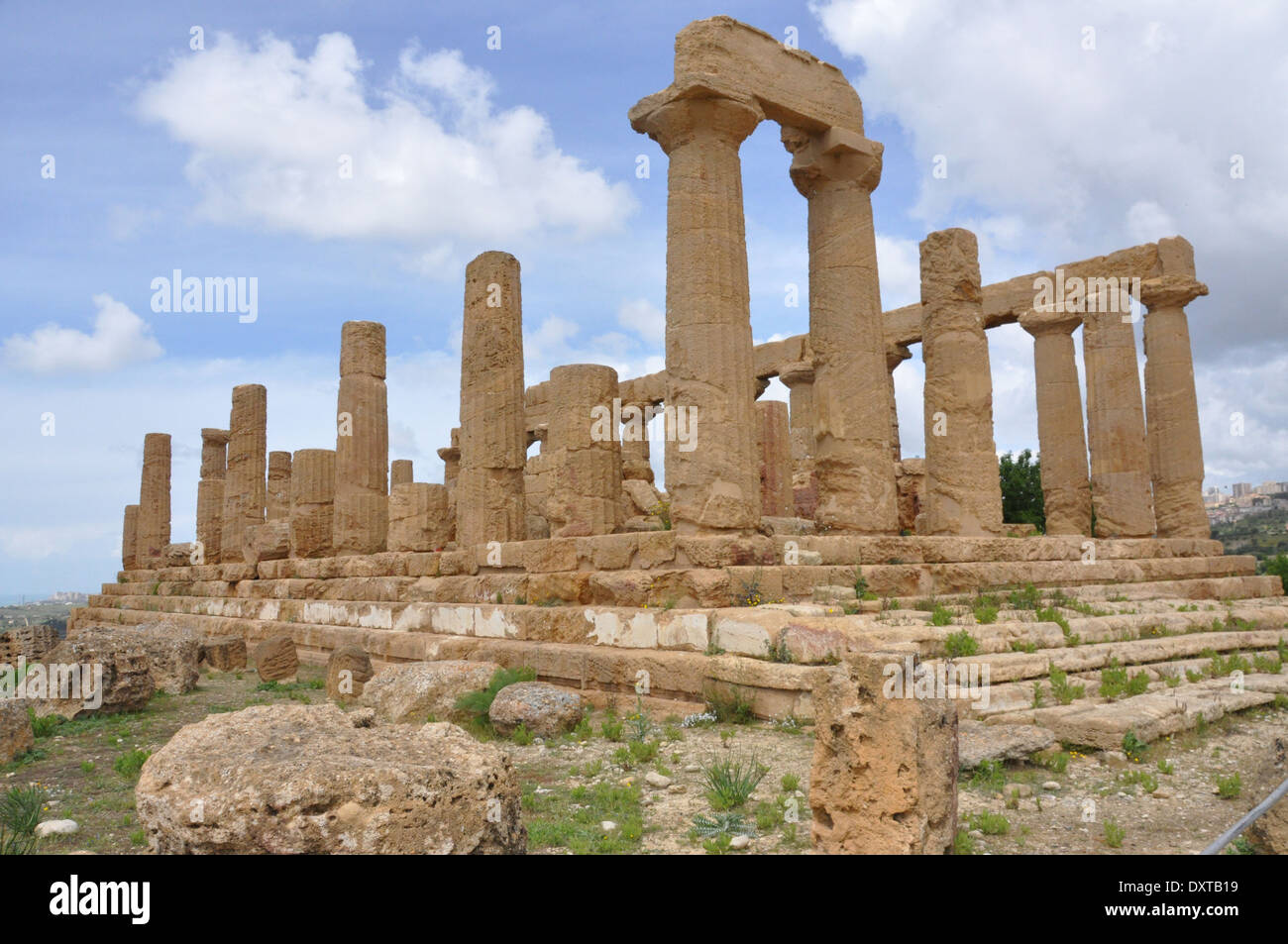 Tempel der Juno, Valle dei Templi Agrigento, Sizilien Stockfoto