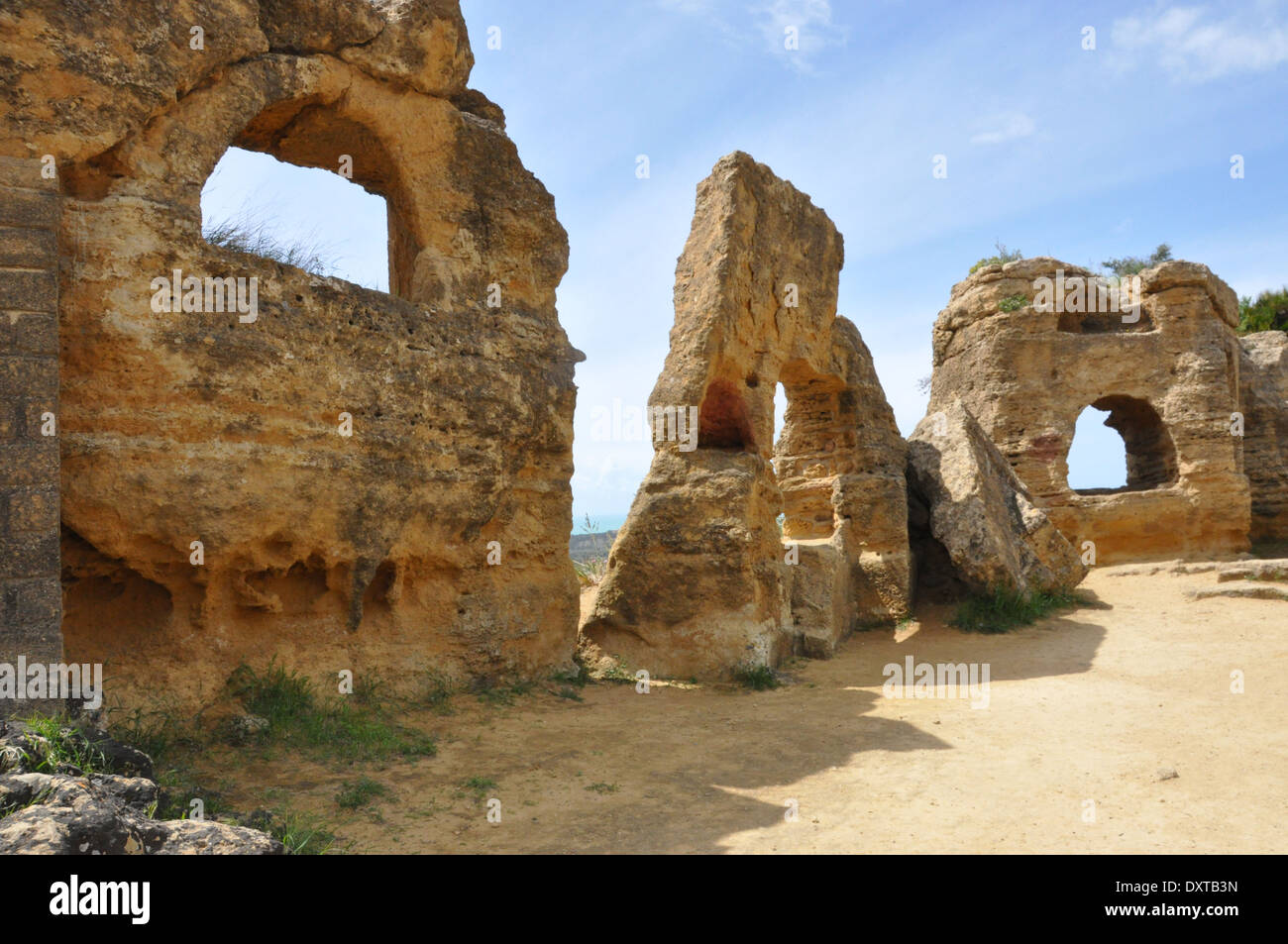 Außenwand des Valle dei Templi, Agrigento, Sizilien Stockfoto