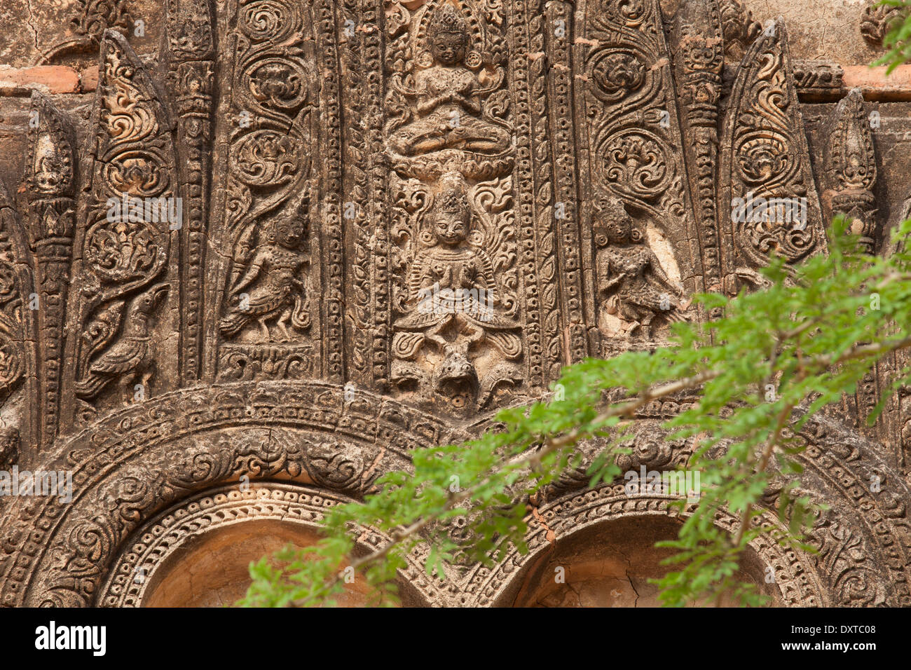 Tempel-Detail, Bagan, Myanmar Stockfoto