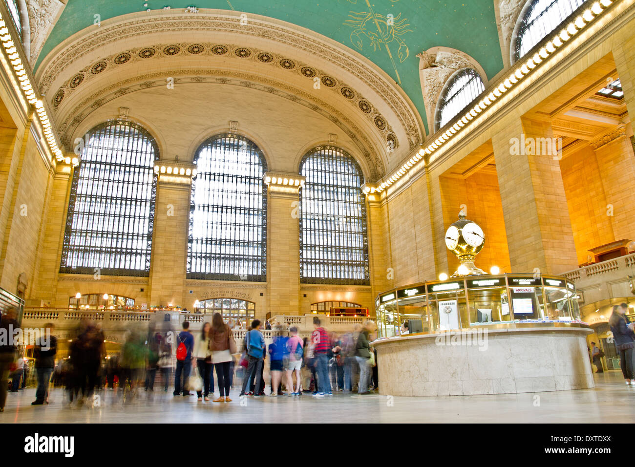 Grand Central Terminal Langzeitbelichtung, New York, USA. Stockfoto