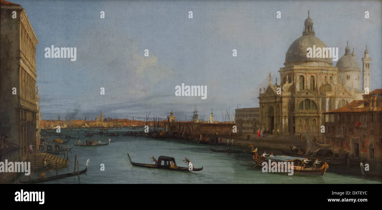 Canaletto - Santa Maria Delle Salute in Venedig vom Canal Grande - 1730 - XVIII th Century - italienische Schule - Gemäldegalerie - B Stockfoto