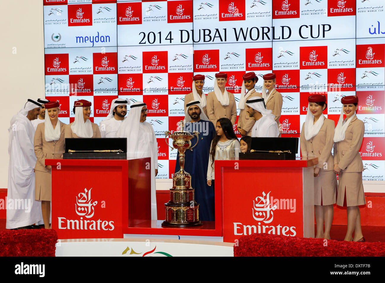 Dubai, Vereinigte Arabische Emirate. 29. März 2014. Präsentation der