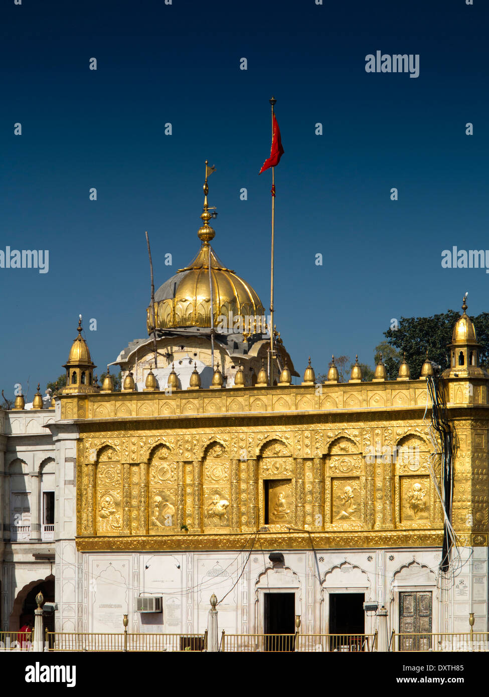 Indien, Punjab, Amritsar, Gole Bagh, Shree Durgiana Tirth Mandir golden Hindu-Tempel Stockfoto