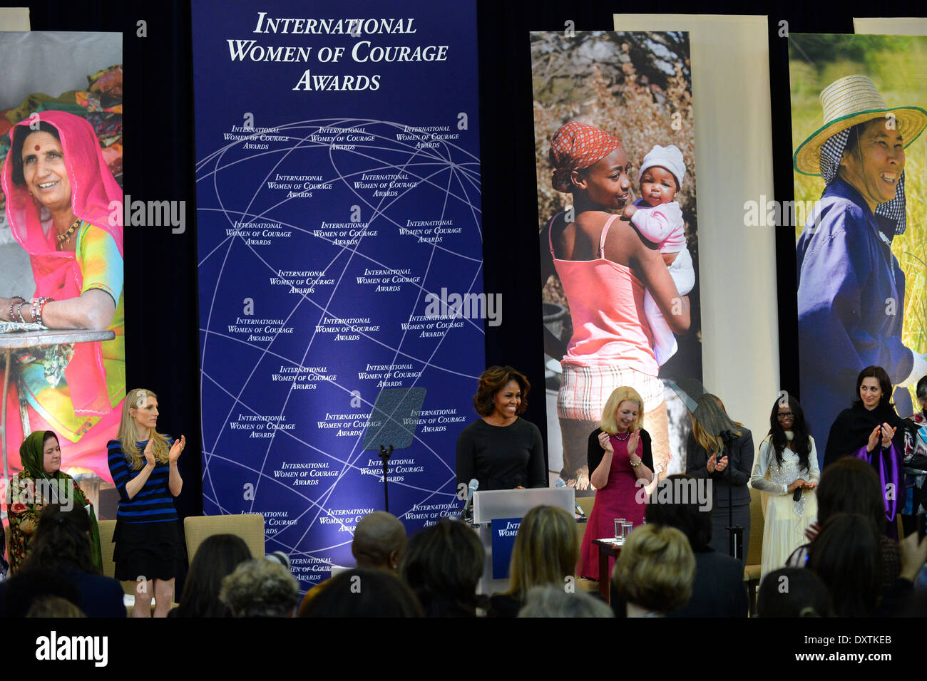 First Lady Michelle Obama würdigt die internationale Frauen Mut Stockfoto