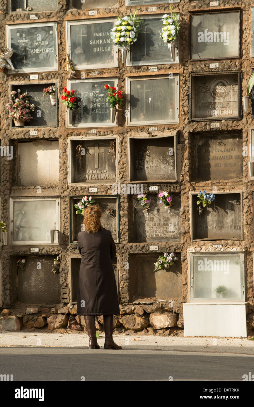 Wand-Nischen-Bestattungen Stockfoto