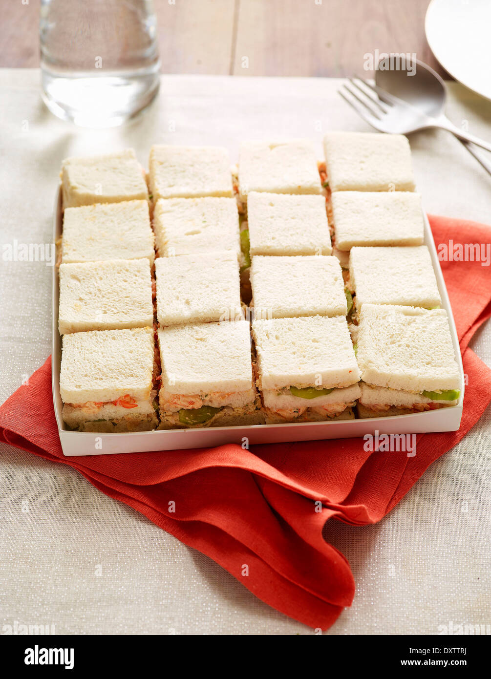 Mini-Garnelen-sandwiches Stockfoto