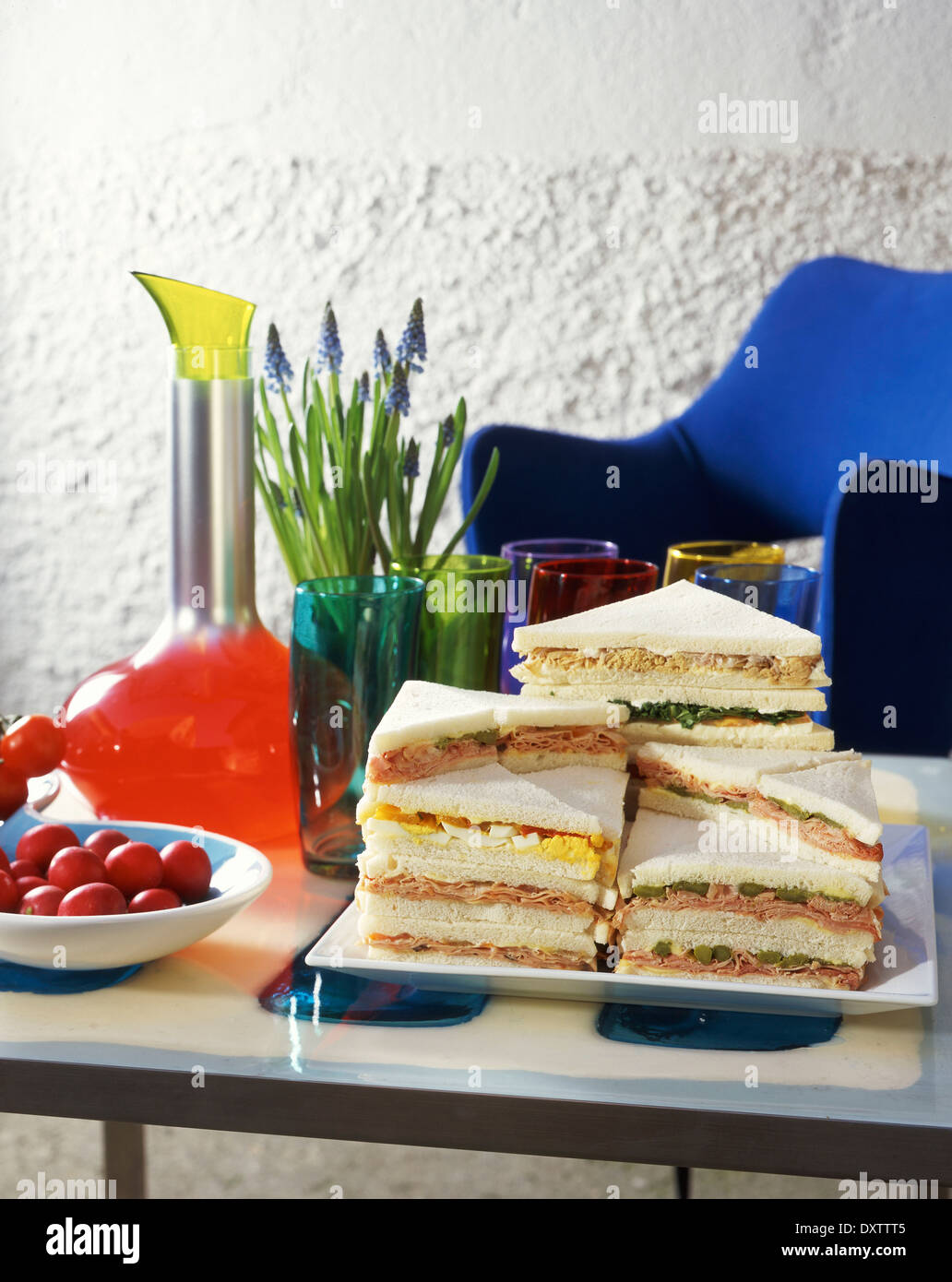 Ei und Thunfisch-sandwiches Stockfoto