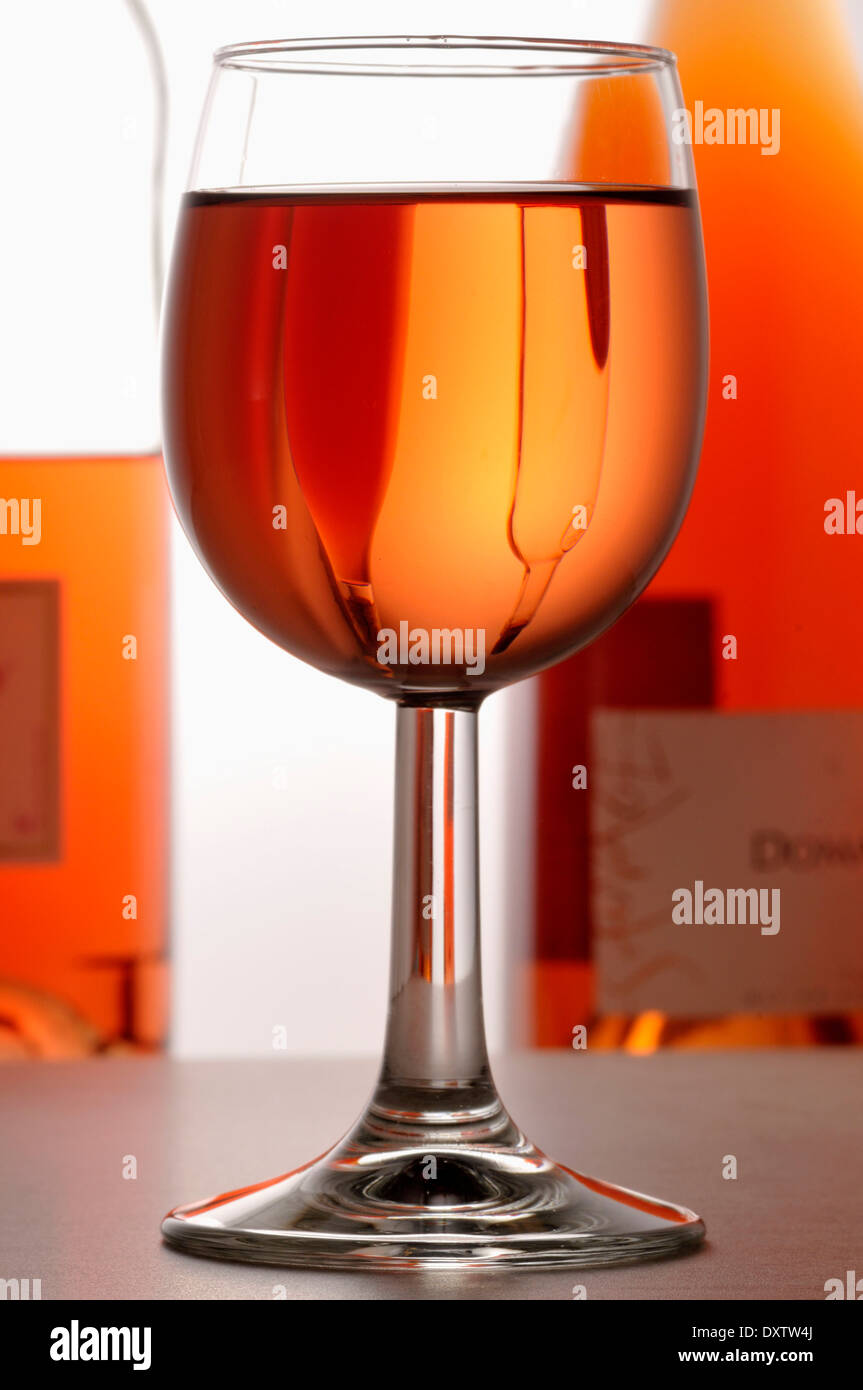 Rosé-Wein Stockfoto