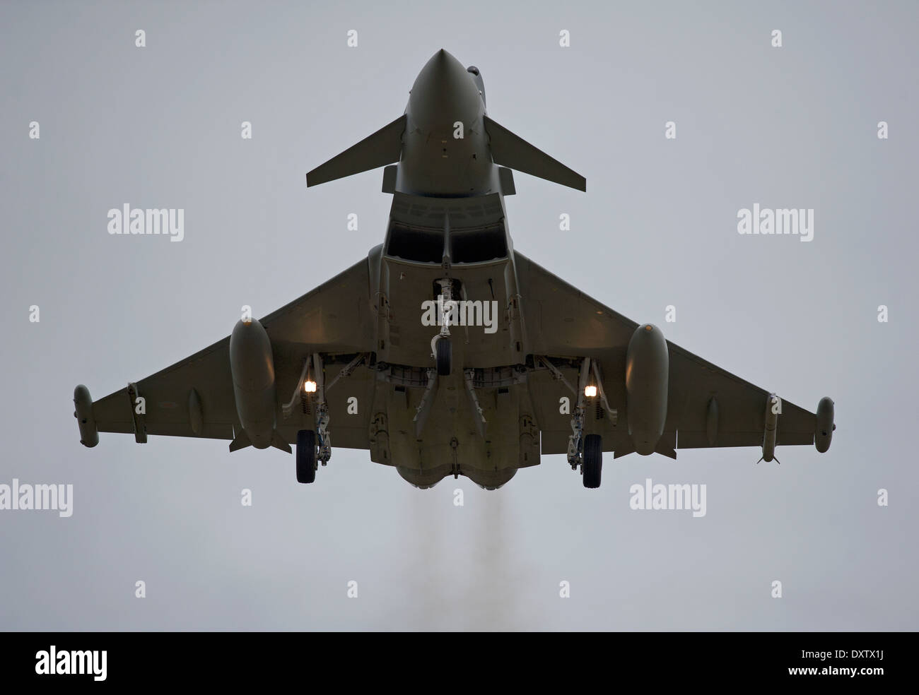 Eurofighter Typhoon RAF Nr. 6 Geschwader auf Übung an RAF Lossiemouth.  SCO 9024 Stockfoto