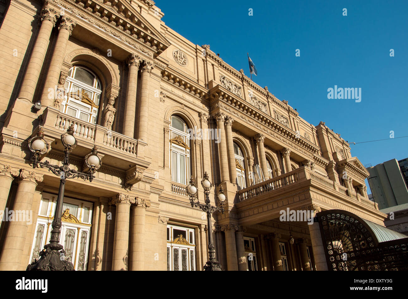 Außenseite des historischen Teatro Colon in Buenos Aires, Argentinien Stockfoto