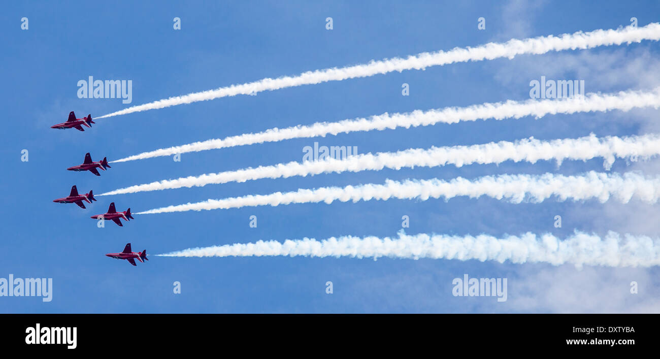 Red Arrows display Team; Sunderland, Tyne and Wear, England Stockfoto