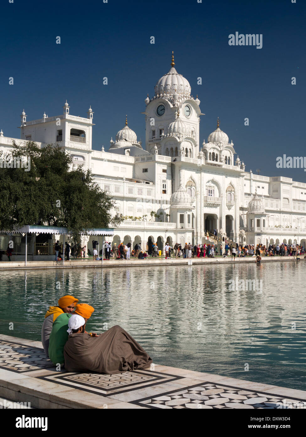 Indien, Punjab, Amritsar, Sri Harmandir oder Darbar Sahib, den goldenen Tempel Sikh Gurdwara Stockfoto