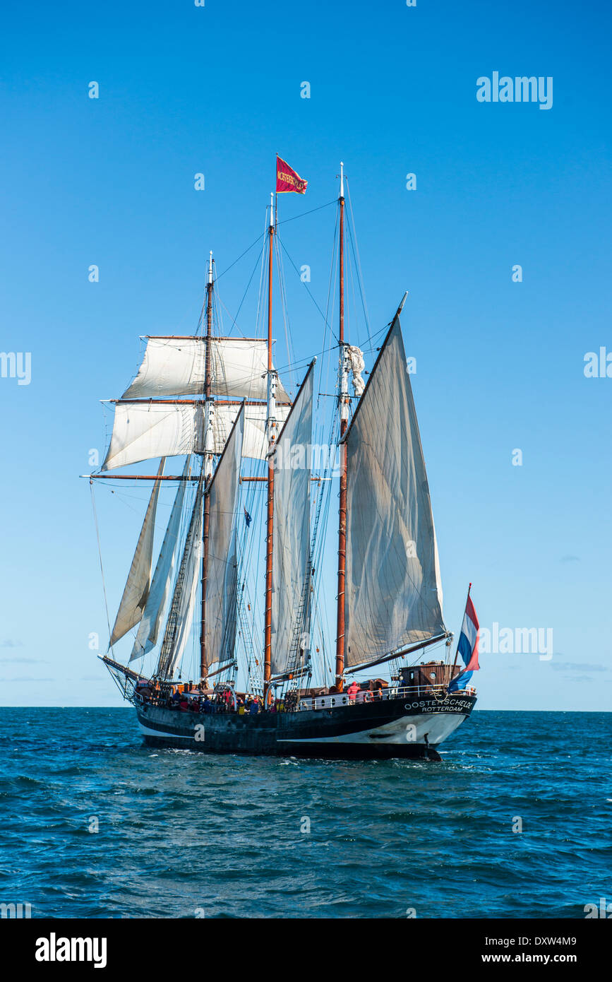 Oosterschelde mit Segel gesichert Stockfoto