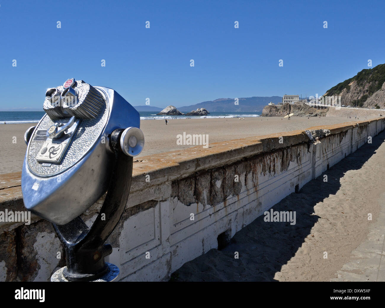 Turm-Viewer, Ocean Beach, San Francisco Stockfoto