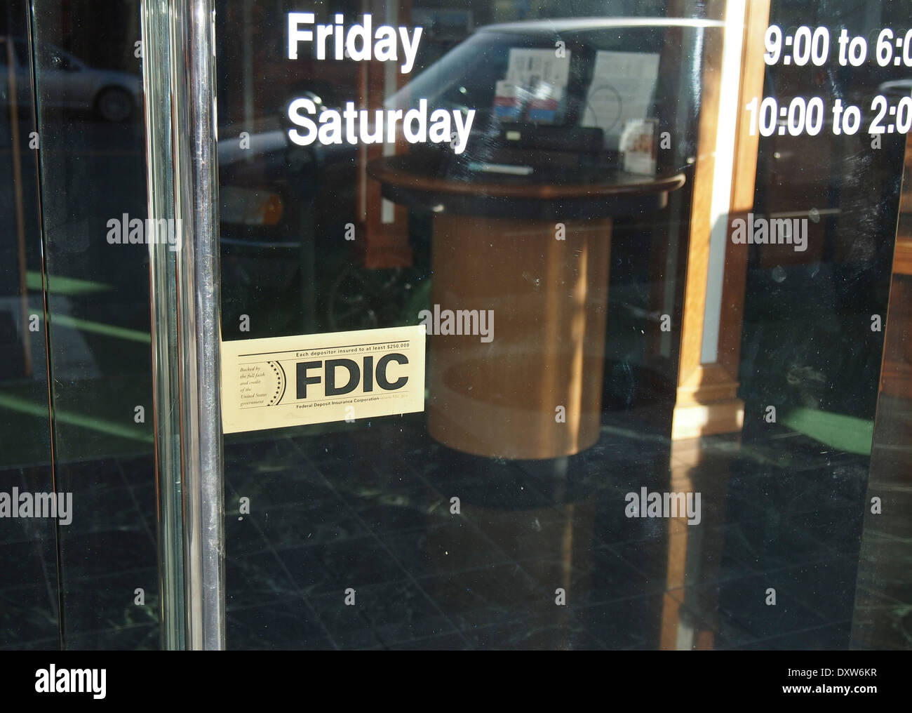 FDIC Federal Deposit Insurance Corporation Stockfoto