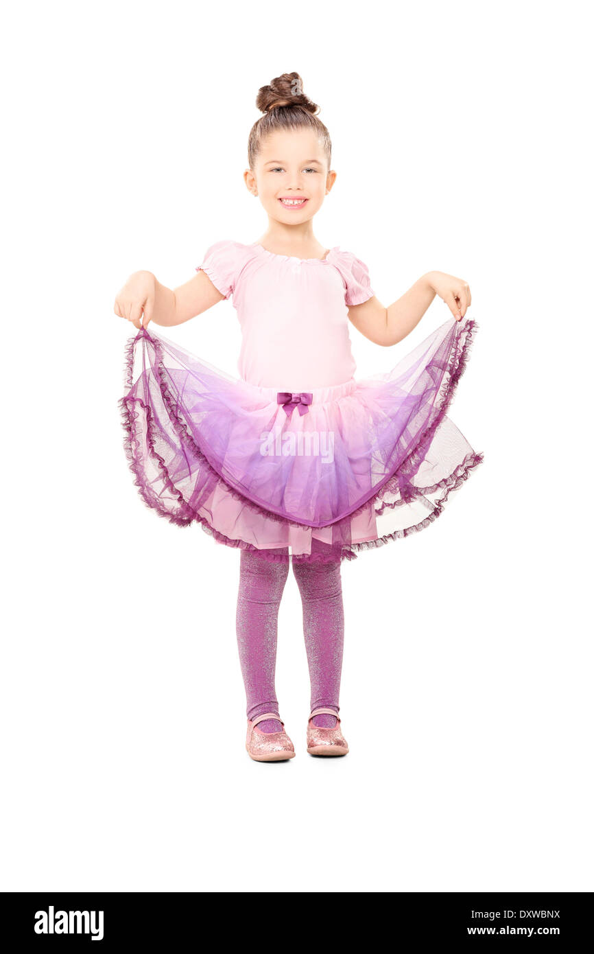 Niedliche kleine Mädchen gekleidet wie ballerina Stockfoto