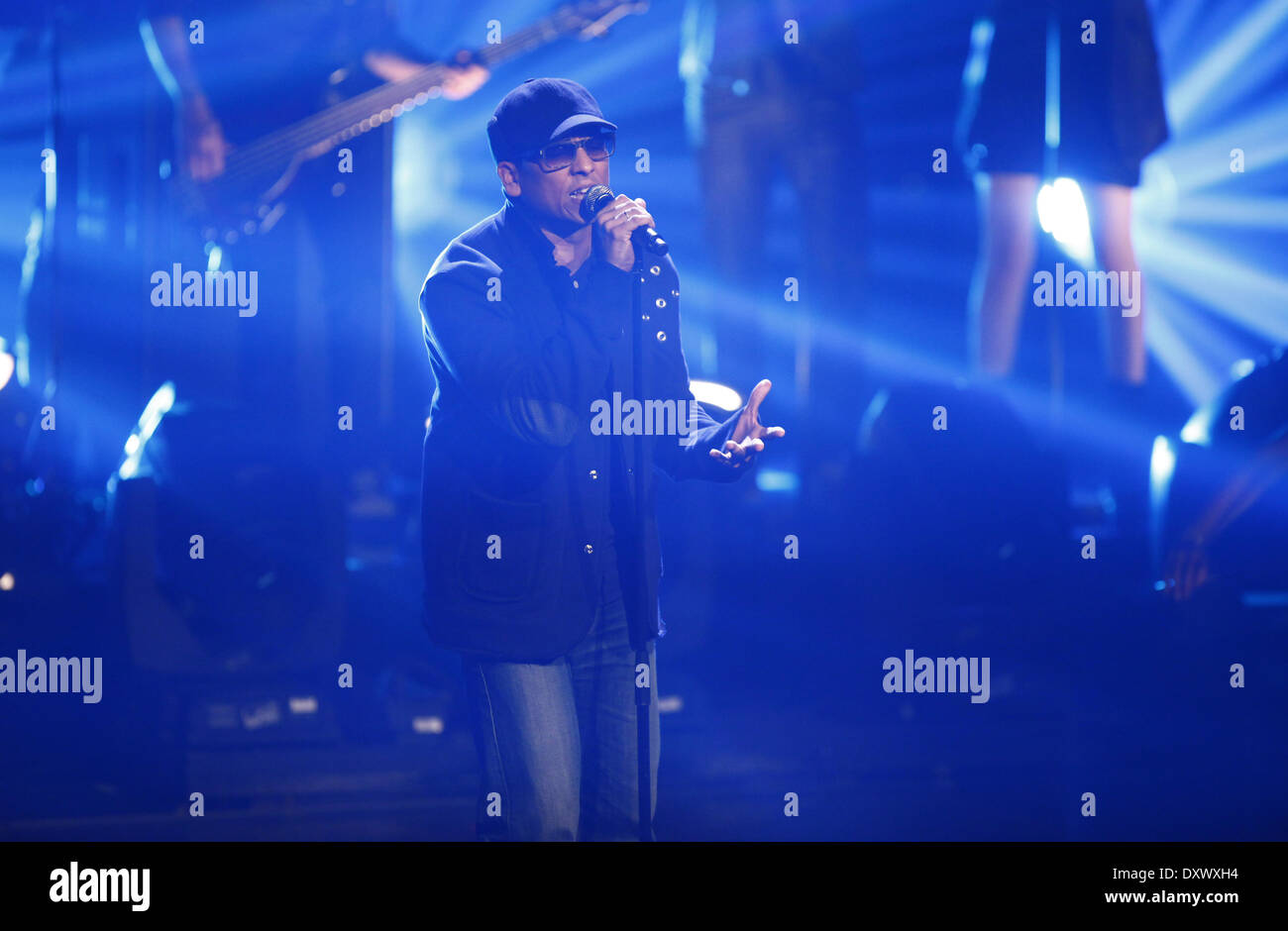 Xavier Naidoo beim Finale der deutschen VOX TV show "X Factor" in den MMC Studios. Wo: Köln bei: 25. November 2012 Stockfoto