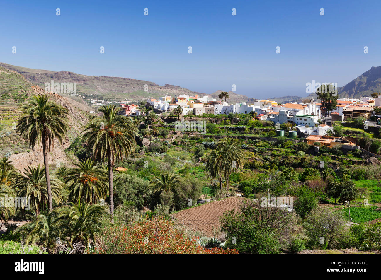 Stadtbild San Bartolomé de Tirajana, Gran Canaria, Kanarische Inseln, Spanien Stockfoto