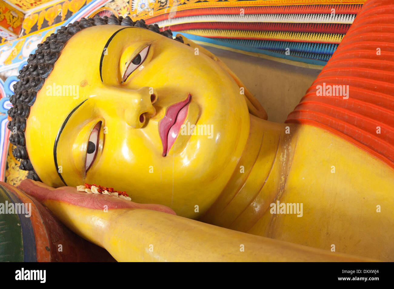 Der liegende Buddha in der Isurumuni Tempel, Sri Lanka 4 Stockfoto
