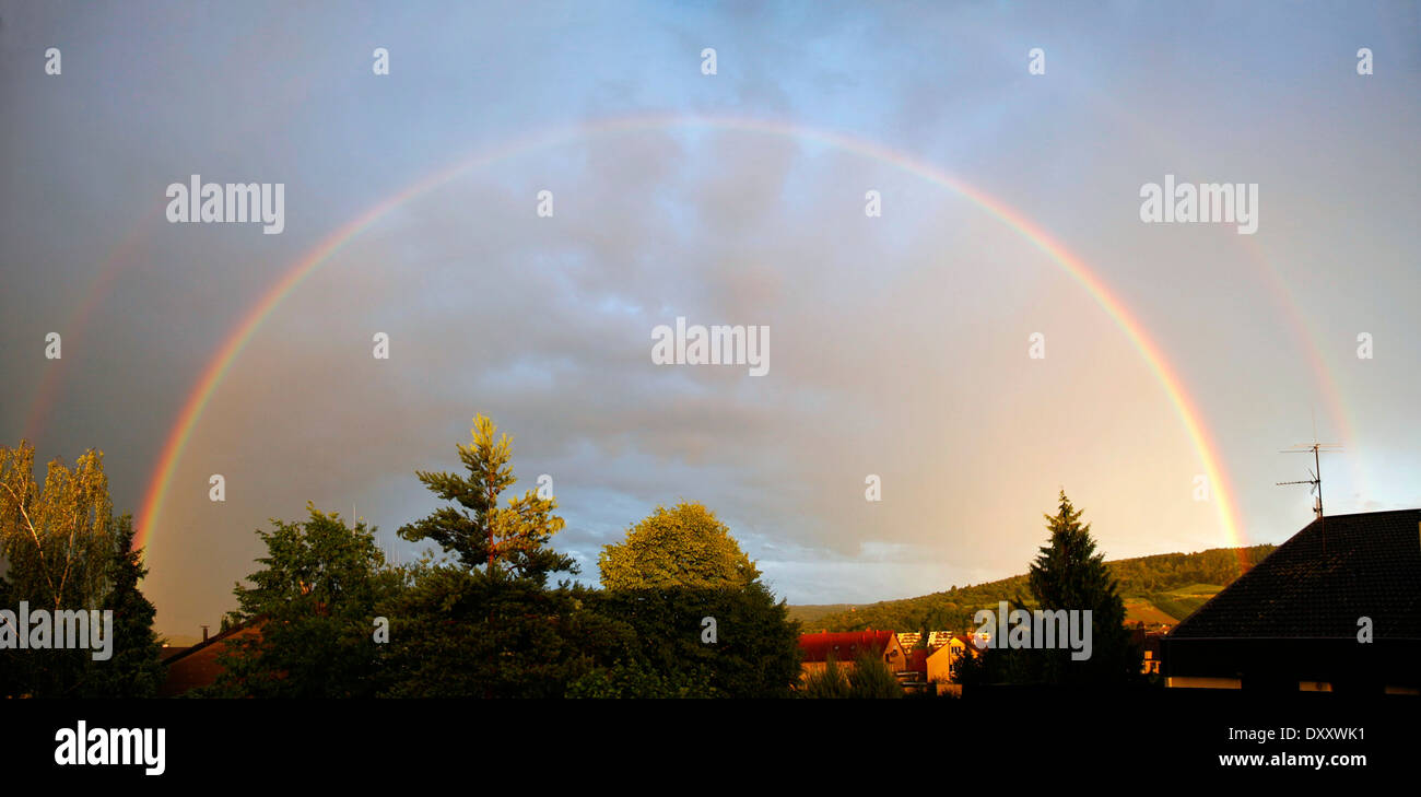 Deutschland, Baden-Württemberg, Regenbogen, Regenbogen, Deutschland, Baden-Württemberg Stockfoto