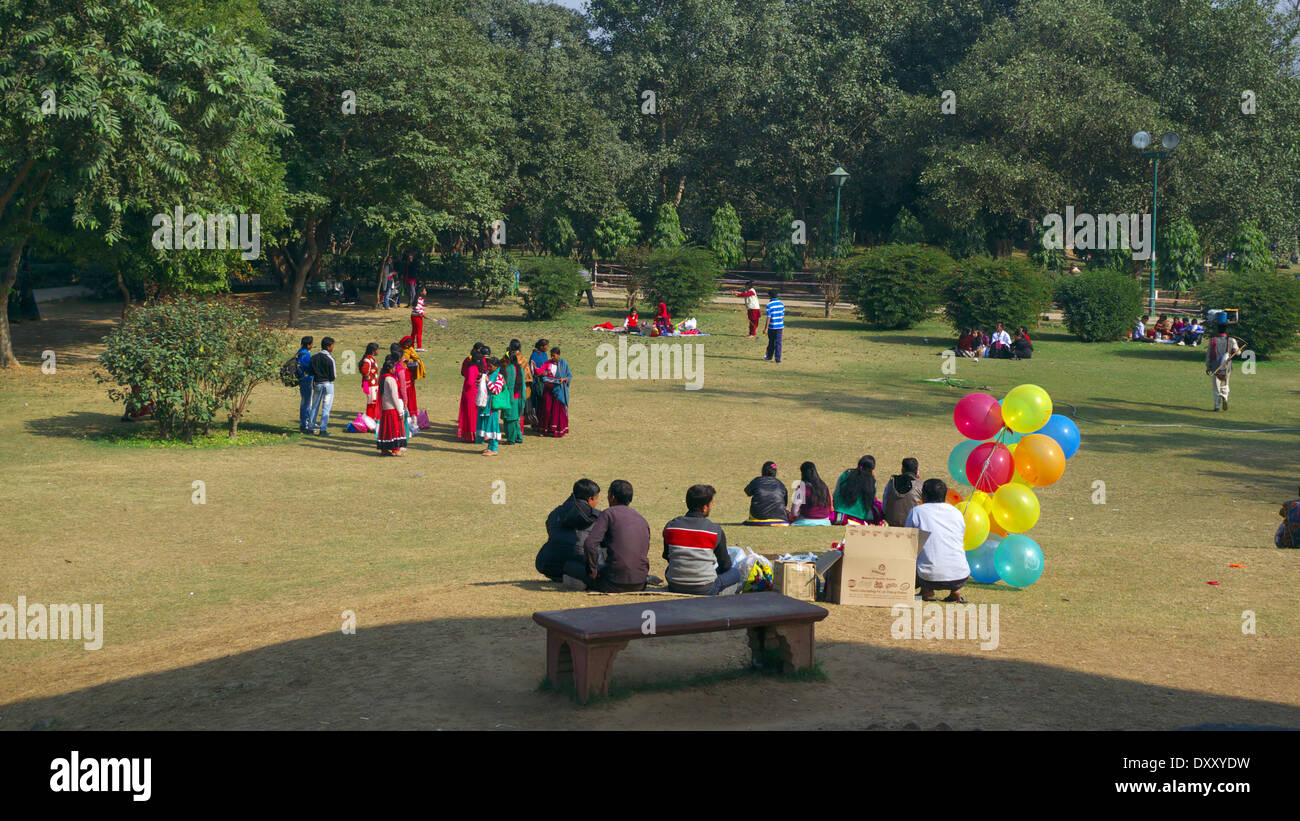 Lodi Gardens, New Delhi, Indien am Weihnachtstag. Stockfoto