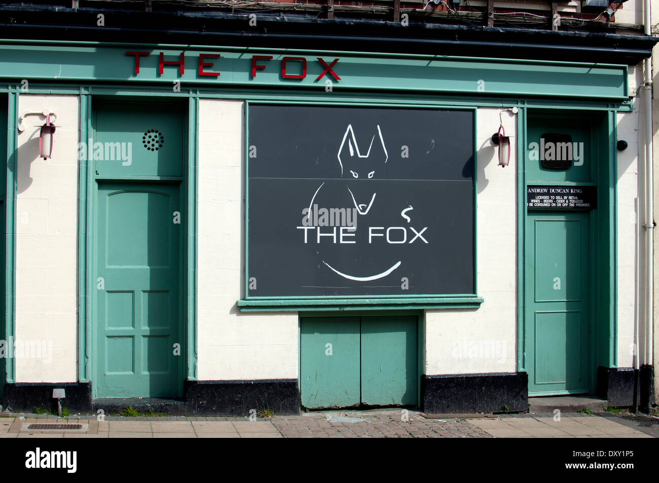 Gay Village, Birmingham, UK. Der Fox Pub. Stockfoto