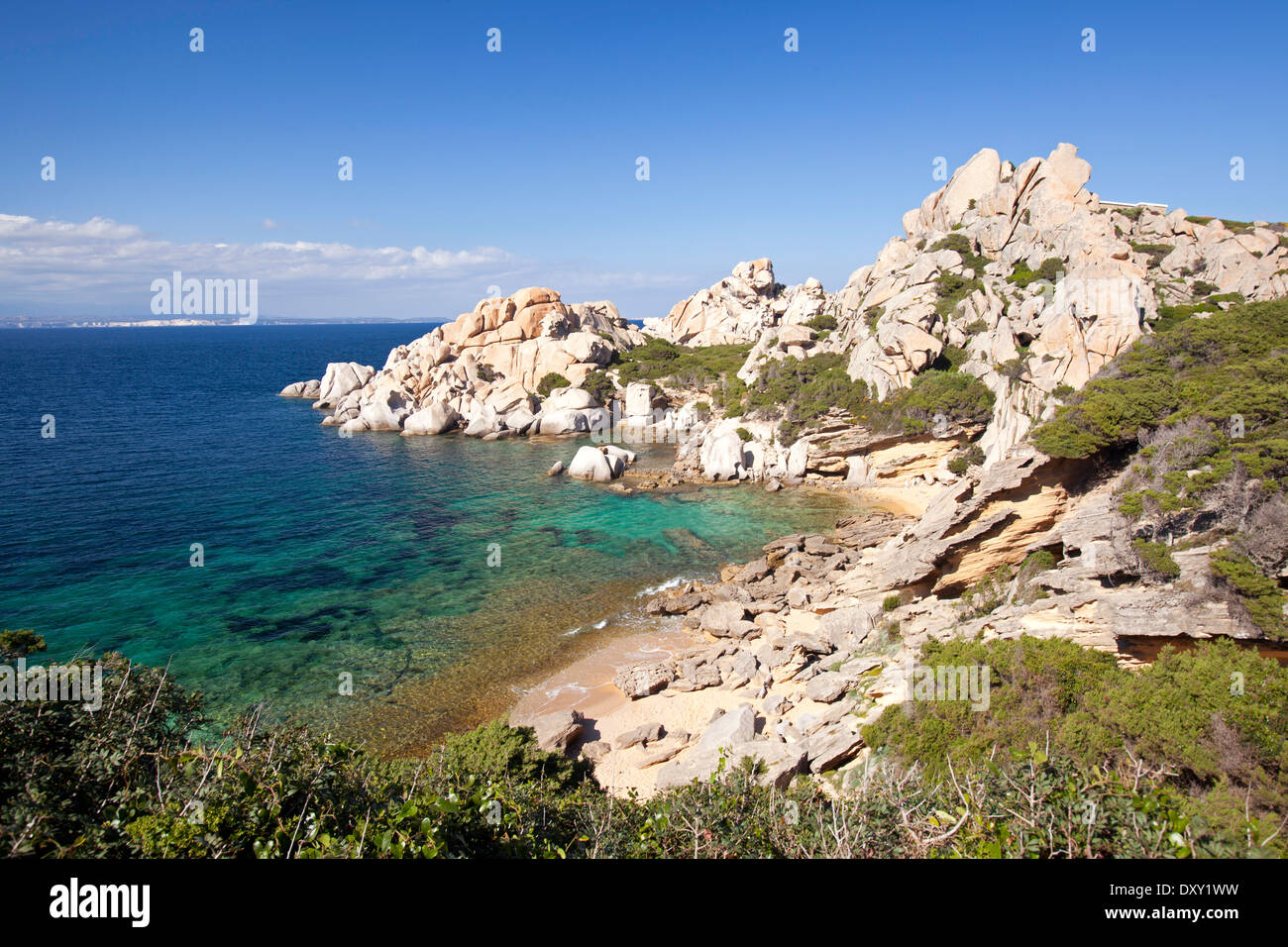Bucht von Capo Testa in der Nähe von Santa Teresa Gallura, Sardinien, Italien Stockfoto