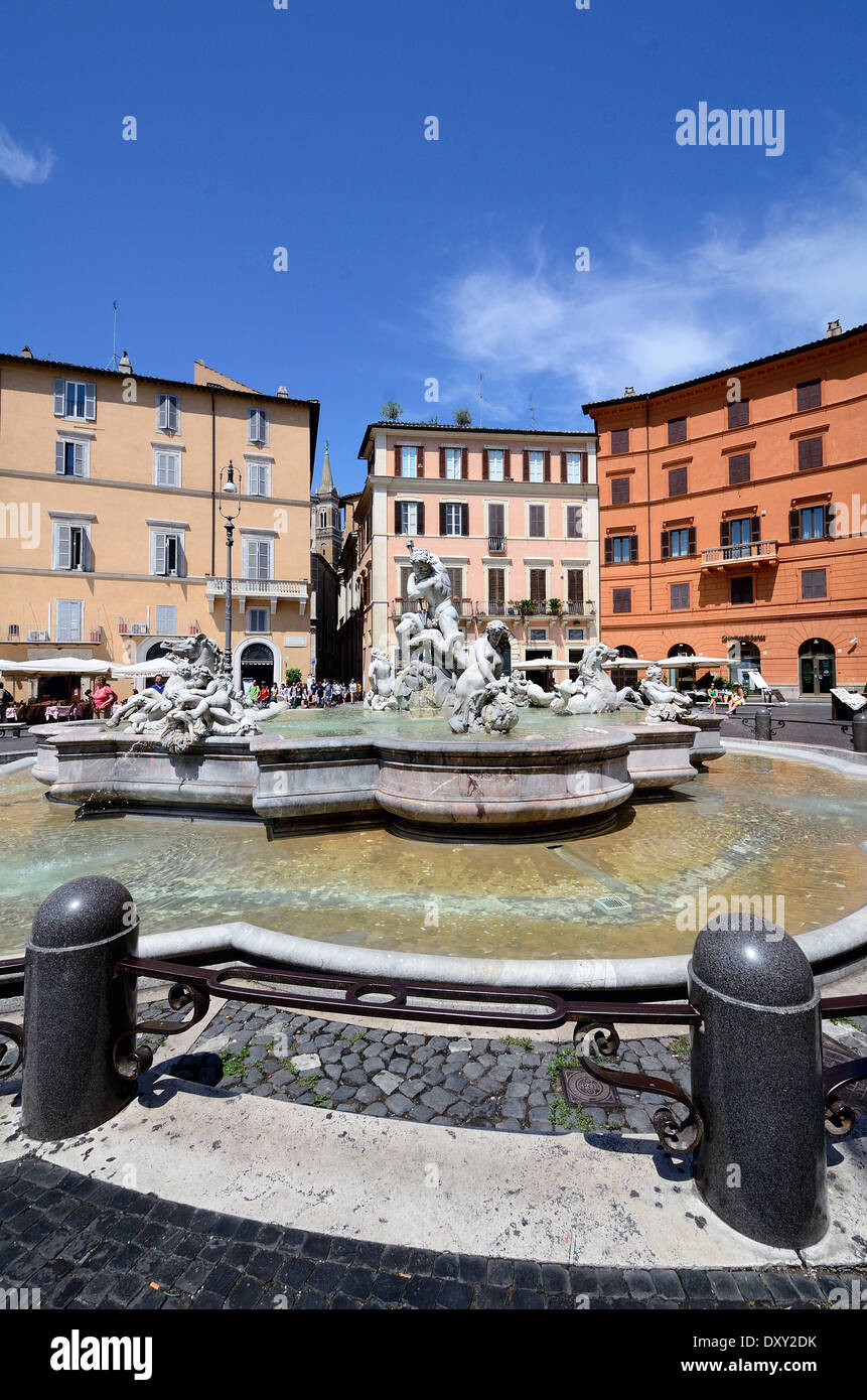 Fontana del Nettuno Piazza Navona Roma Italien n 2 Stockfoto