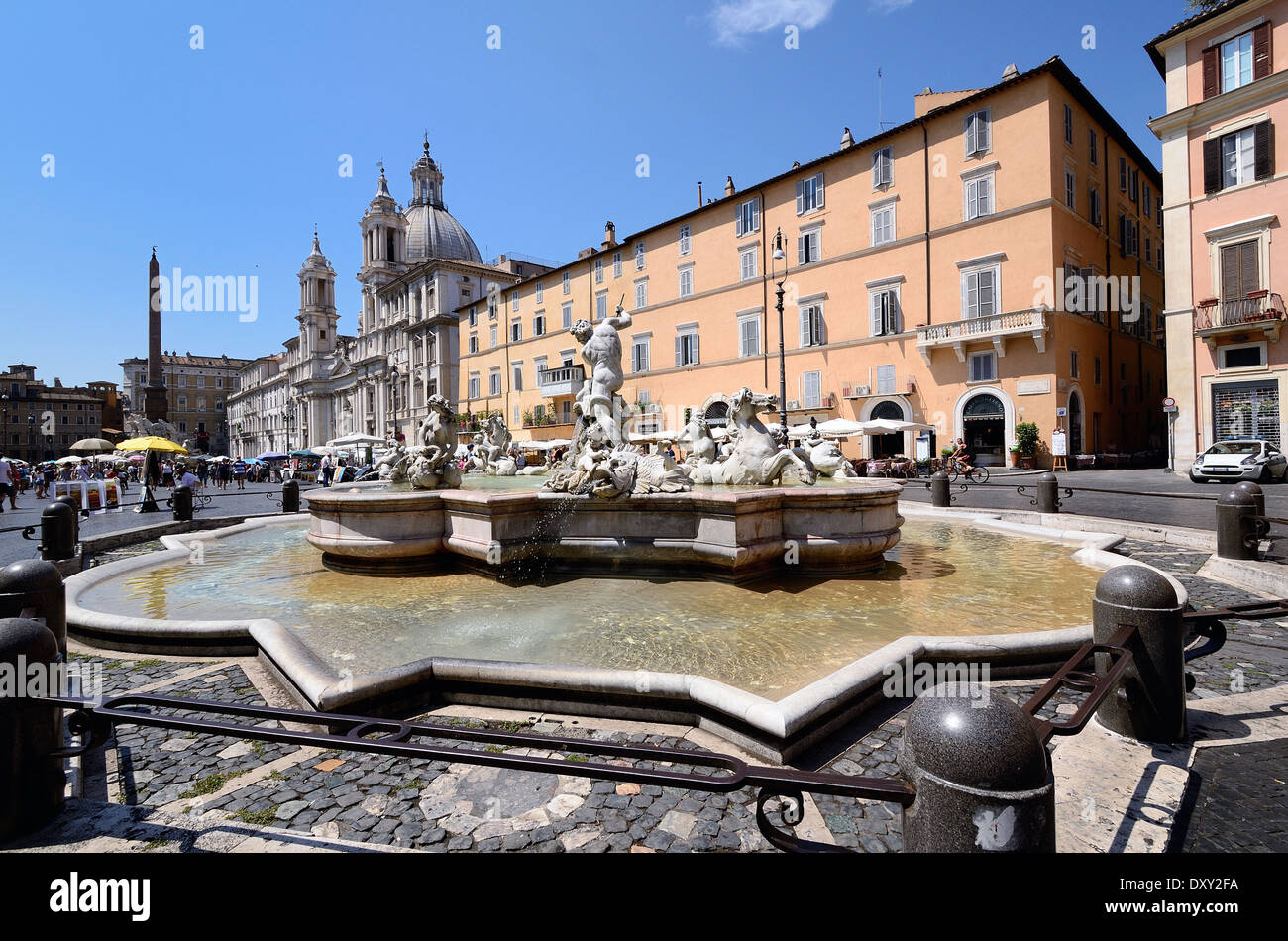 Fontana del Nettuno Piazza Navona Roma Italien n 3 Stockfoto