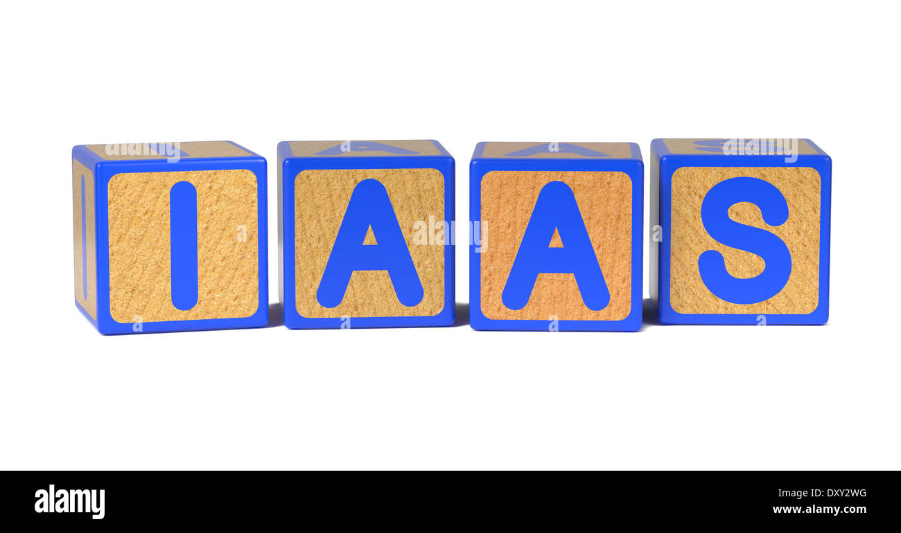 IAAS - farbige Kinder Alphabet Blöcke. Stockfoto