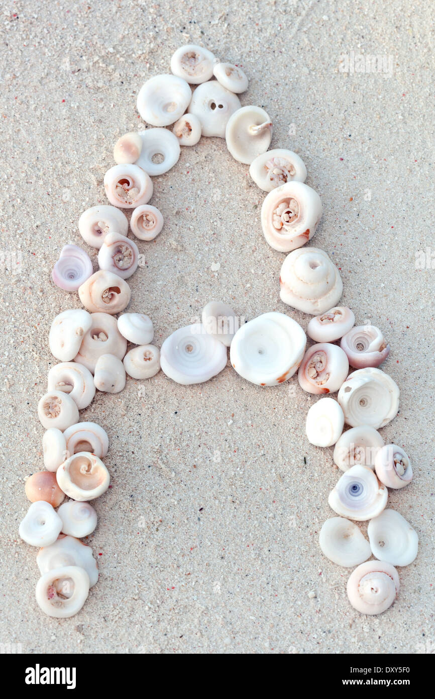 Alphabet writing on sand letter -Fotos und -Bildmaterial in hoher ...