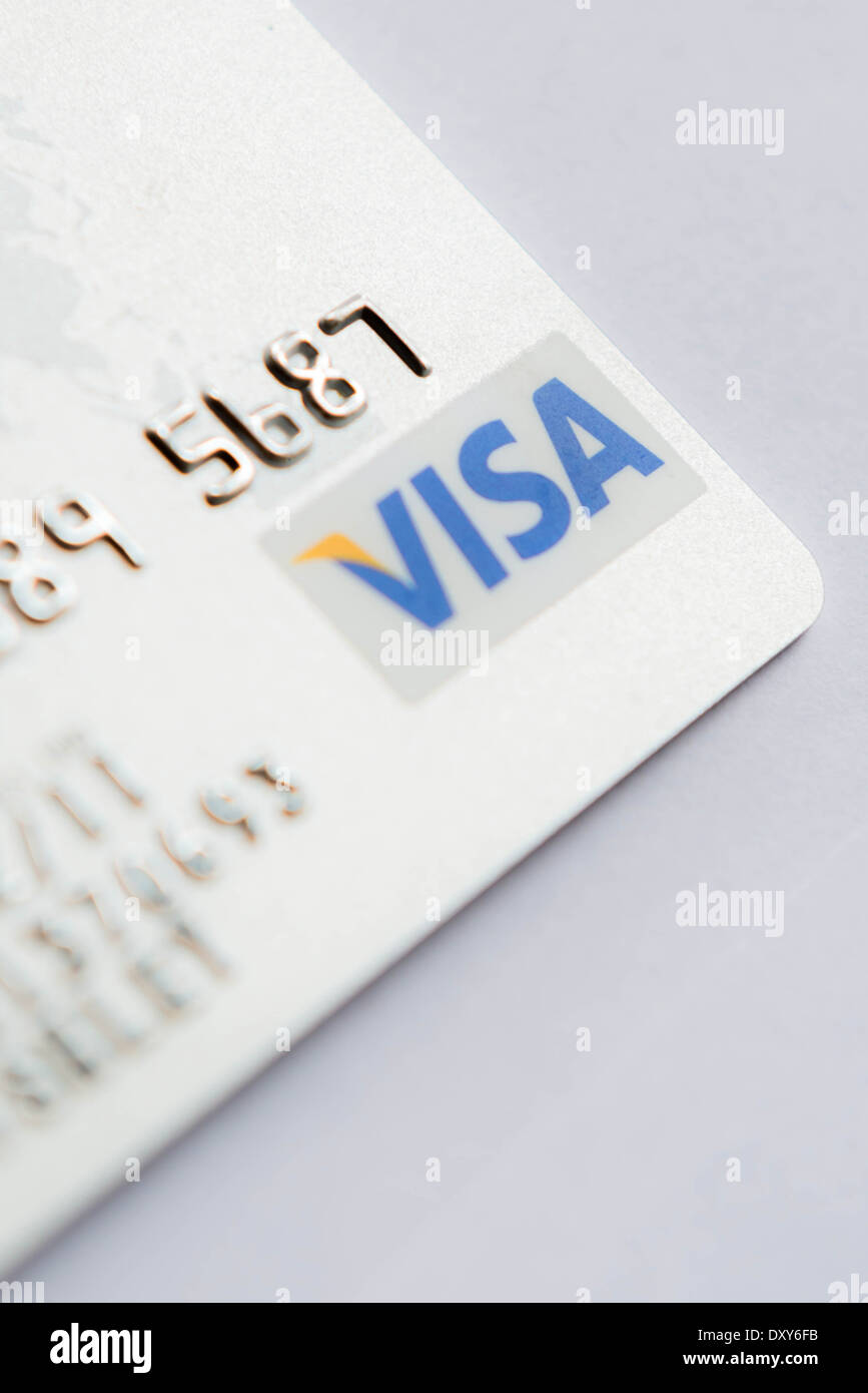 Visa Kreditkarte Nahaufnahme Stockfoto