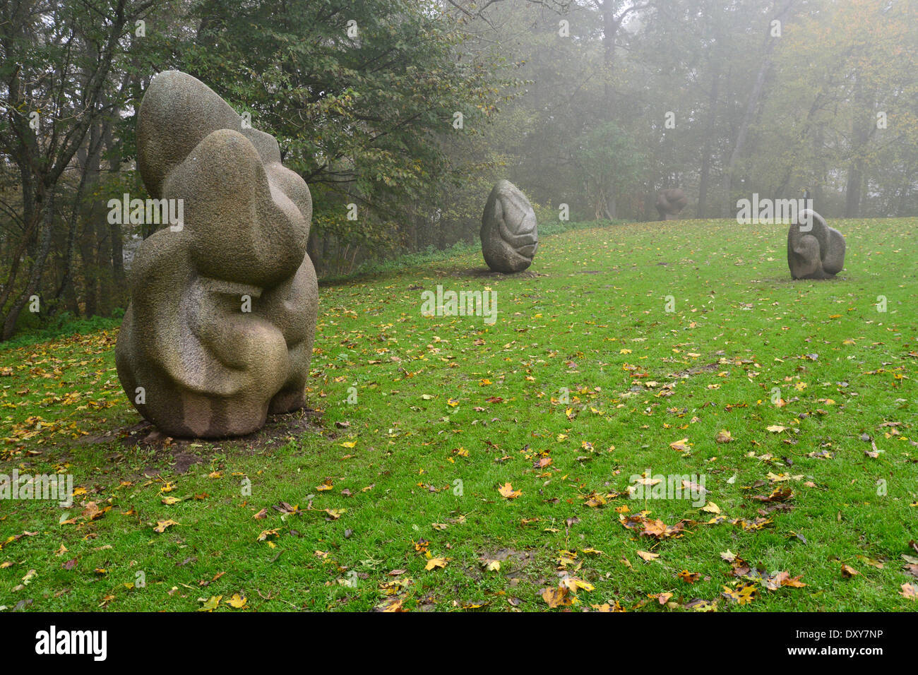 Spiritueller Ort in Sigulda. Schreine, Natur Stockfoto
