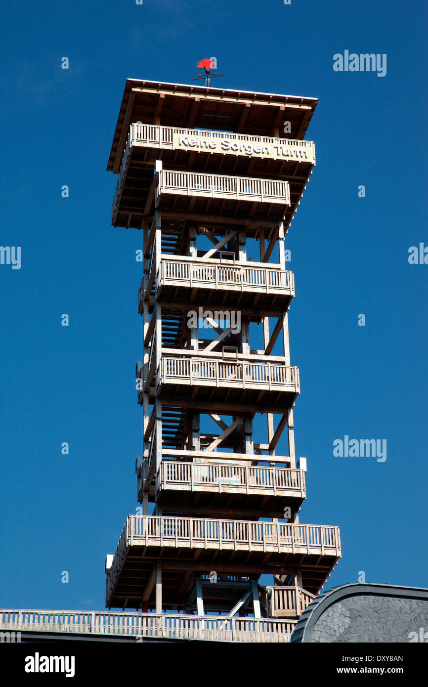 Keine Sorge-Turm, Keine Sorgen Turm in Linz, Österreich Stockfoto
