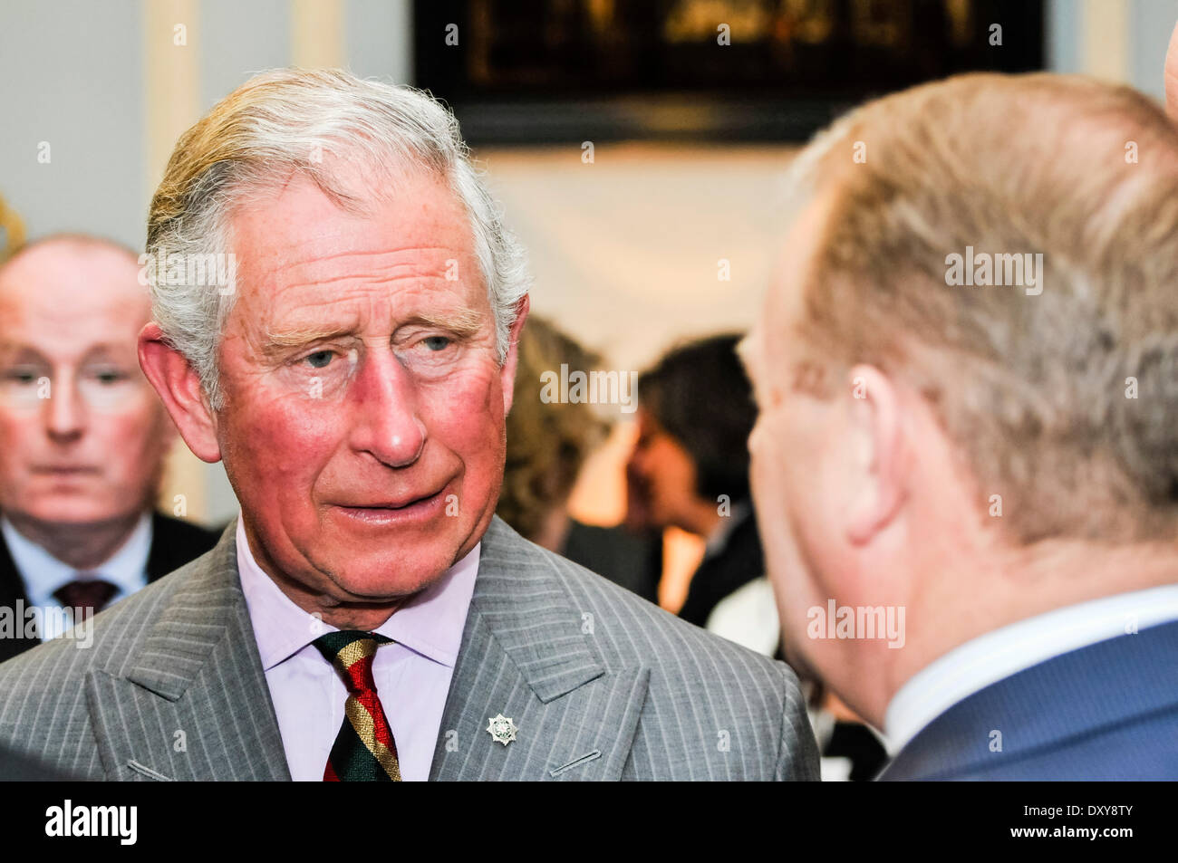 Hillsborough, Nordirland. 1. April 2014 - Prinz Charles, Prinz von Wales, trifft sich mit Northern Ireland Tourist Board-Mitgliedern bei der Hillsborough Castle Credit: Stephen Barnes/Alamy Live News Stockfoto