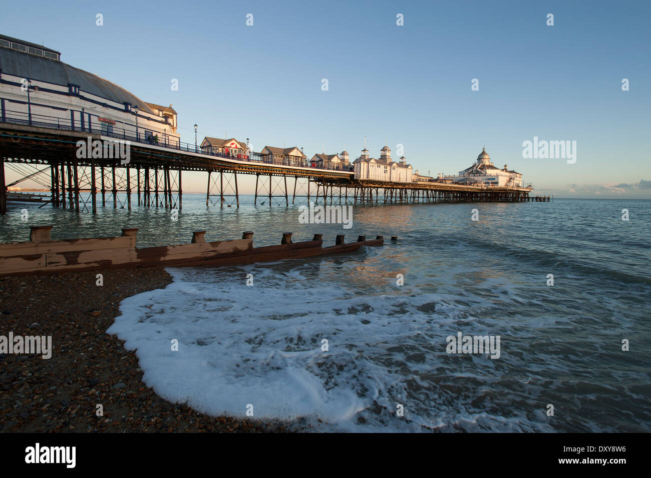 Eastbourne Pier an der südlichen Küste von East Sussex, England, UK. Stockfoto