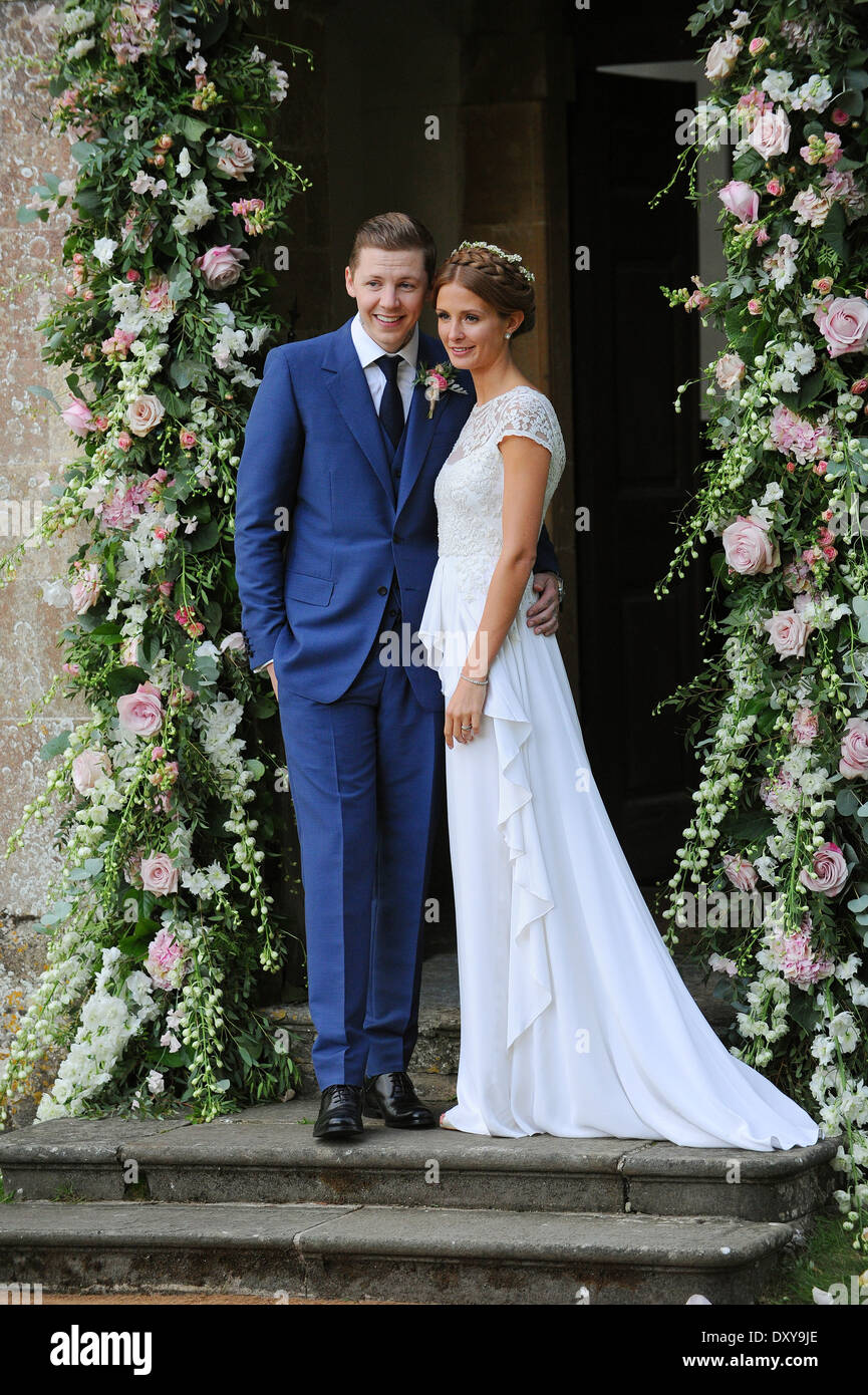 Die Hochzeit von "Made In Chelsea" Sterne Millie Mackintosh und Rapper Professor Green (richtiger Name Stephen Manderson) Stockfoto