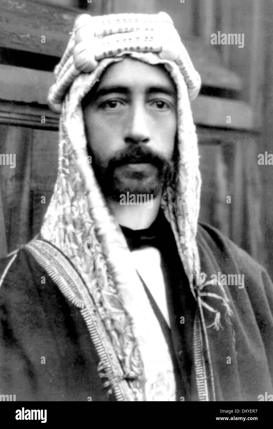 Prinz FAISAL (1883-1933) später Faisal i. von Irak, wahrscheinlich an der Versailler Friedenskonferenz von Paris 1919 Stockfoto