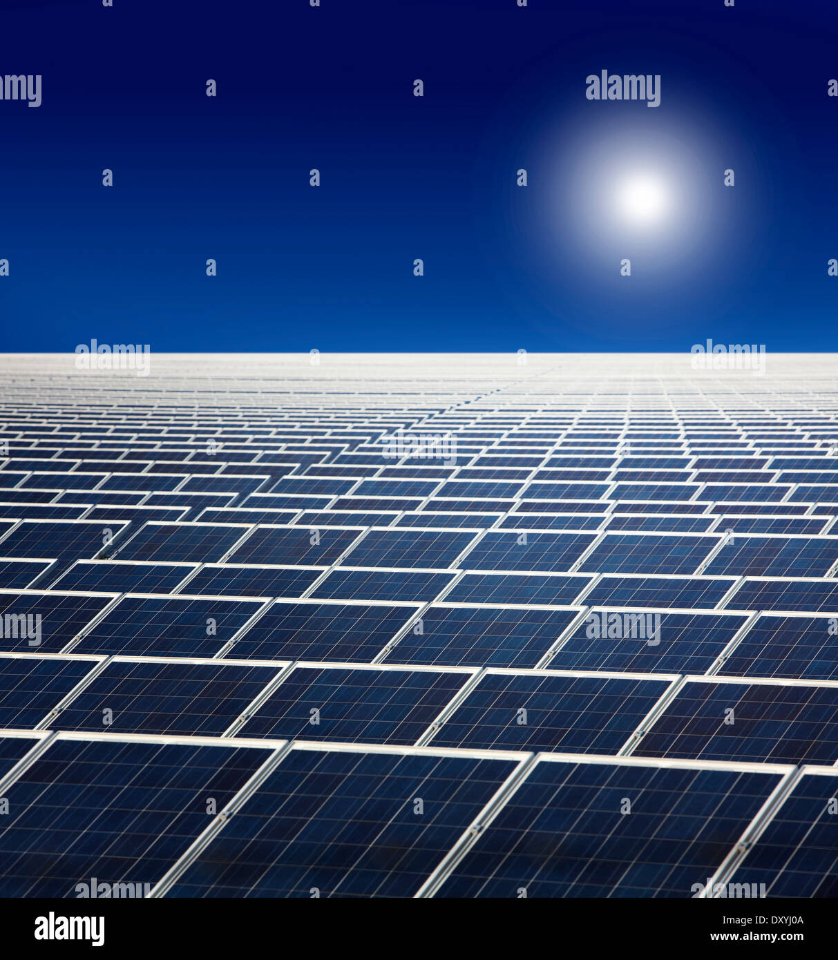 Freifläche solar Photovoltaik-Anlage, Solar Troisdorf, F + S, Troisdorf-Oberlar, Deutschland, Europa Stockfoto