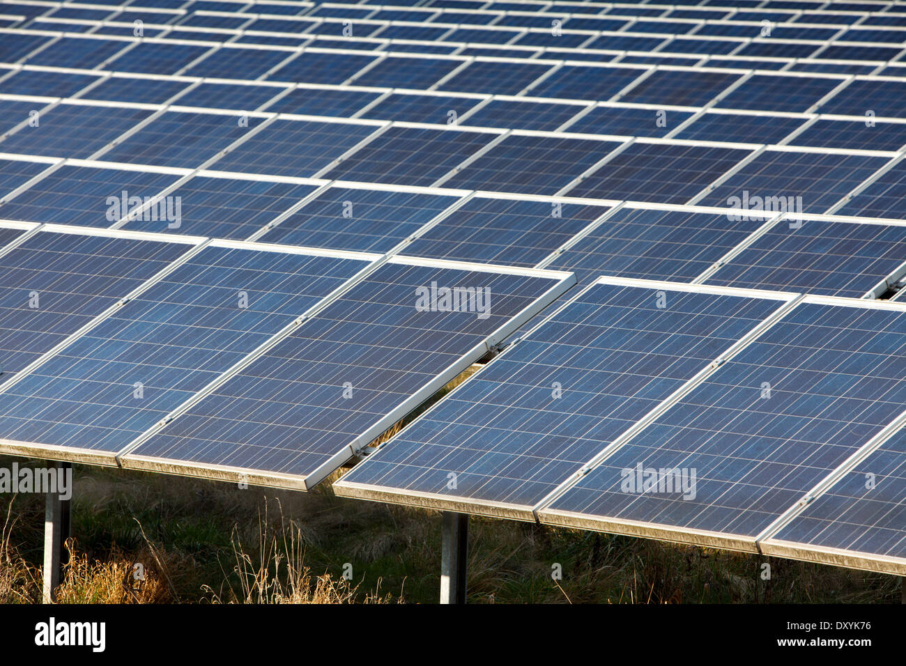 Freifläche solar Photovoltaik-Anlage, Solar Troisdorf, F + S, Troisdorf-Oberlar, Deutschland, Europa Stockfoto