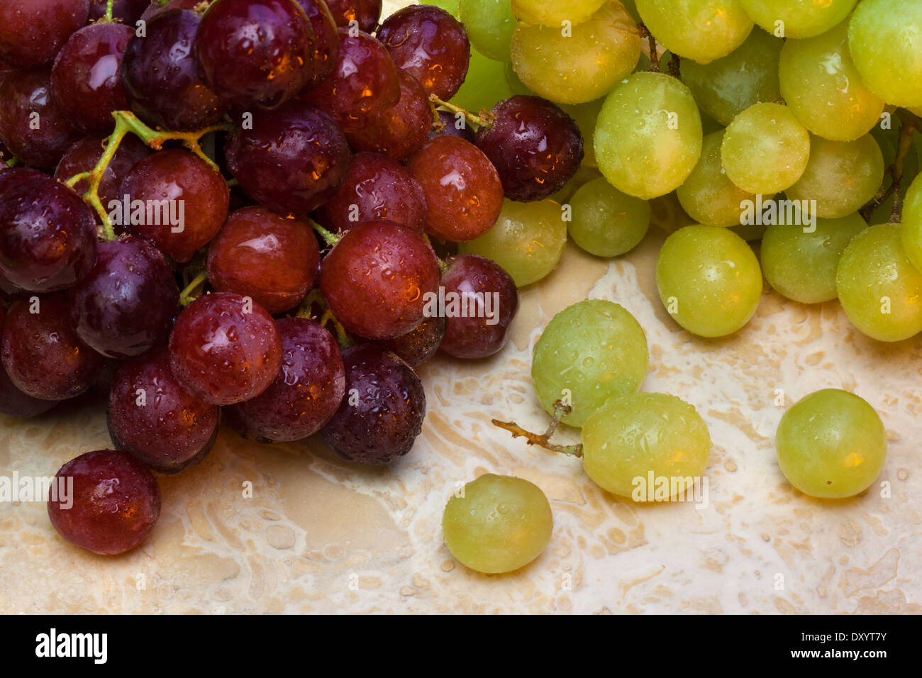 Trauben - eine Fruchtbildung Beere Laub-waldigen Reben Stockfoto