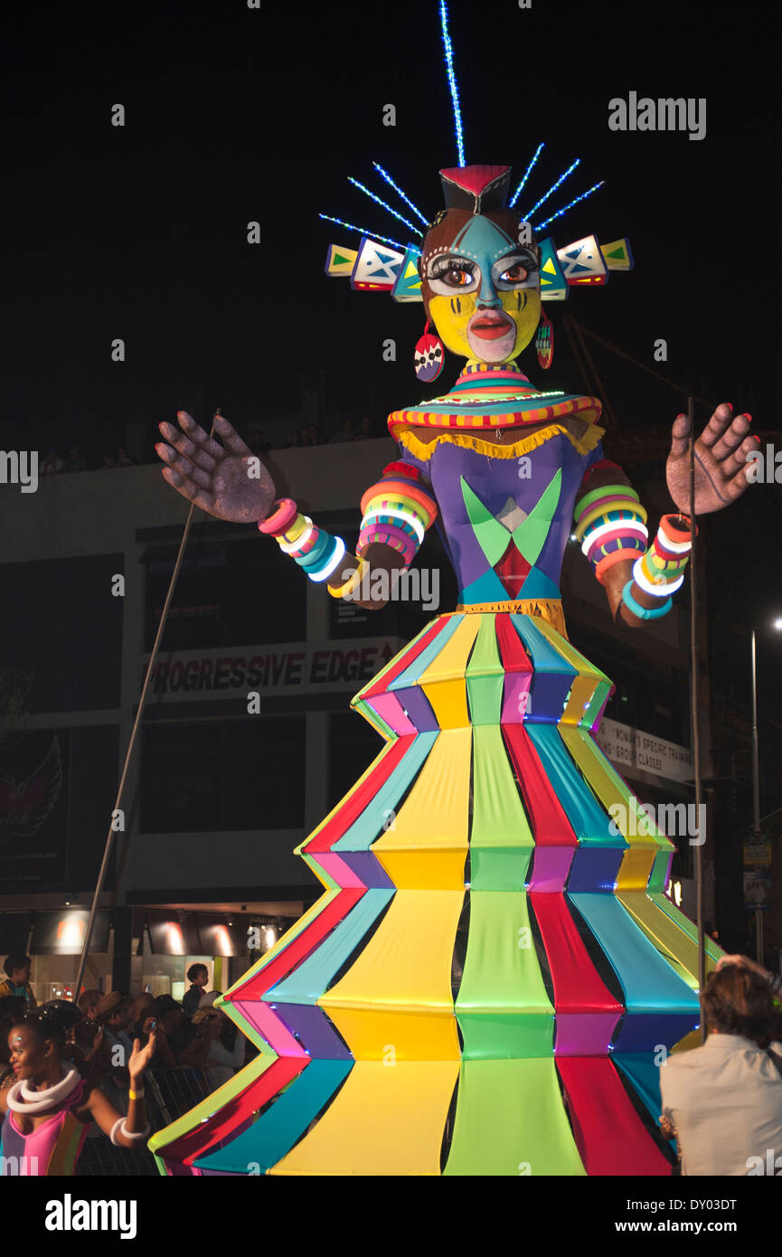 Karneval in Kapstadt, riesige Marionette, Western Cape, Südafrika Stockfoto